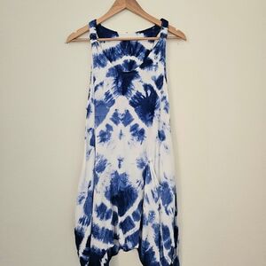 Boutique Hand-died REAL Indigo Shift  Dress With Pockets Purchased In Thailand